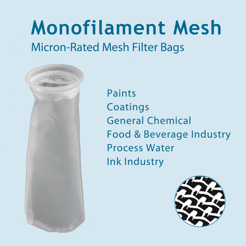 Filter, liquid filtration, cartridges, Strainrite, filter bag, mesh bag, monofilament