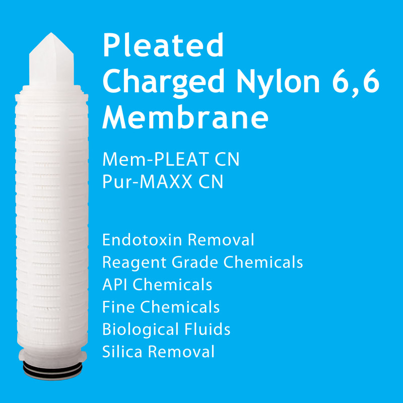 Filter, Clarity, liquid filtration, cartridges, Strainrite, pleated, mem-pleat, pur-maxx, charged nylon