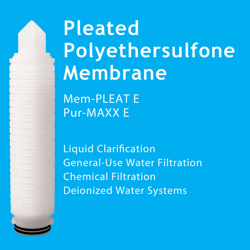 Filter, Clarity, liquid filtration, cartridges, Strainrite, pleated, mem-pleat, pur-maxx, polyethersulfone
