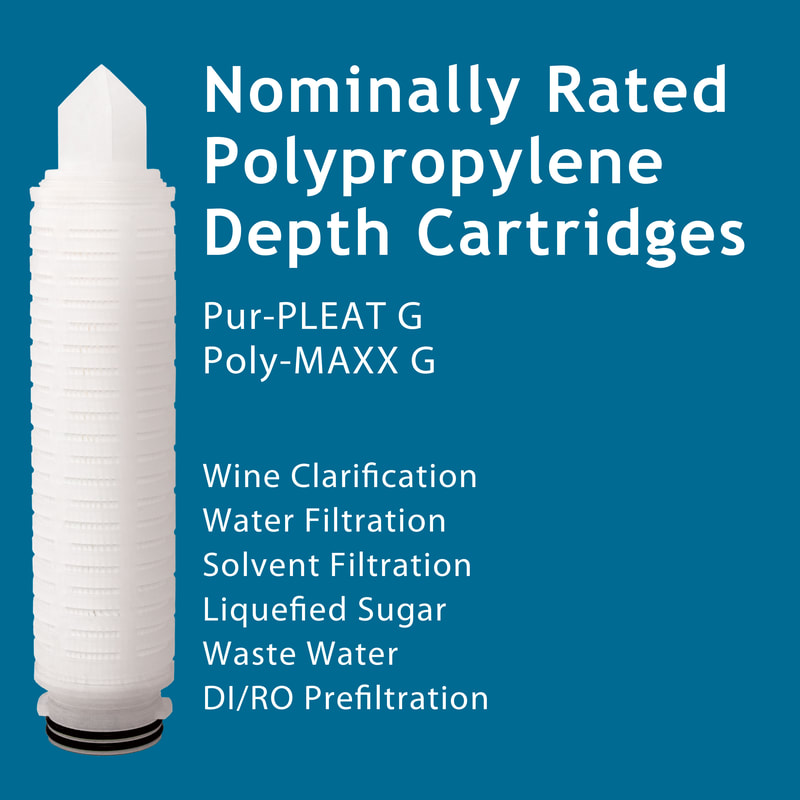 Filter, Clarity, liquid filtration, cartridges, Strainrite, pleated, pur-pleat, poly-maxx, depth, polypropylene, nominally rated