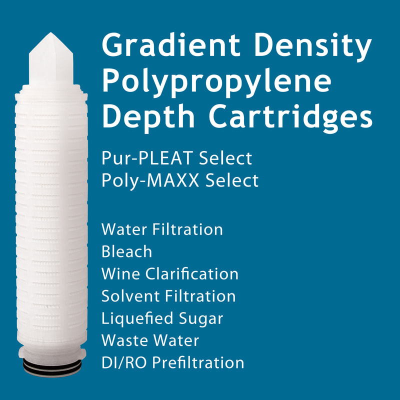 Filter, Clarity, liquid filtration, cartridges, Strainrite, pleated, pur-pleat, poly-maxx, depth, polypropylene, gradient density