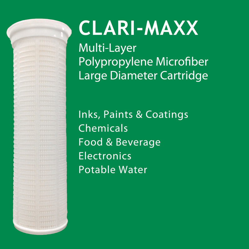 Filter, liquid filtration, Strainrite, madd maxx, hybrid element, large diameter cartridge, inside-out flow, clari-maxx, polypropylene microfiber, cmx, multi-layer